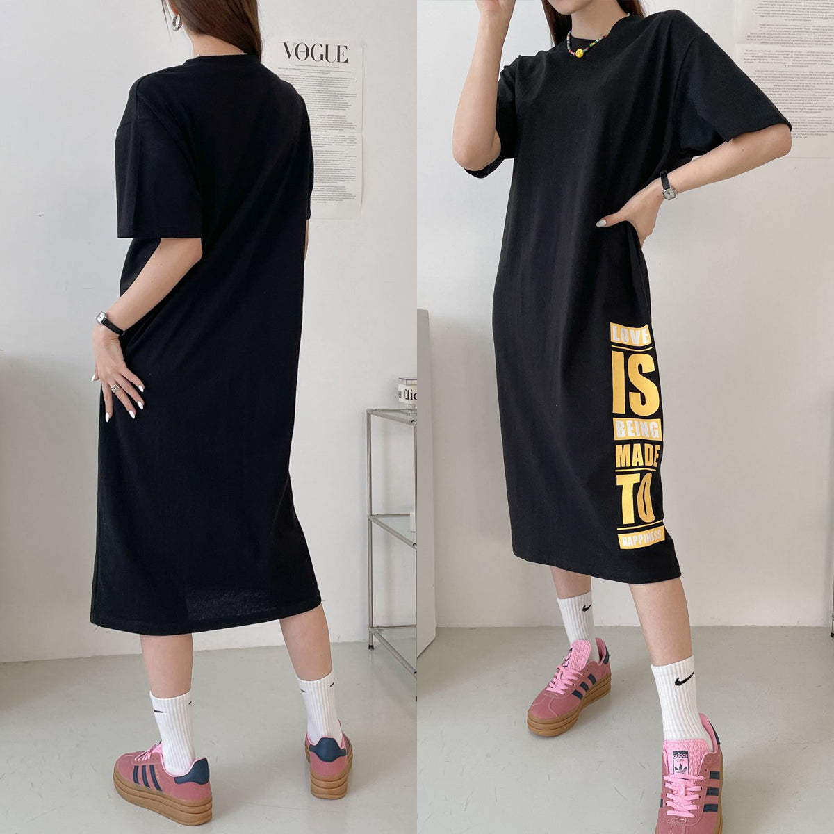ルーズフィット 半袖ワンピ ルームウェア