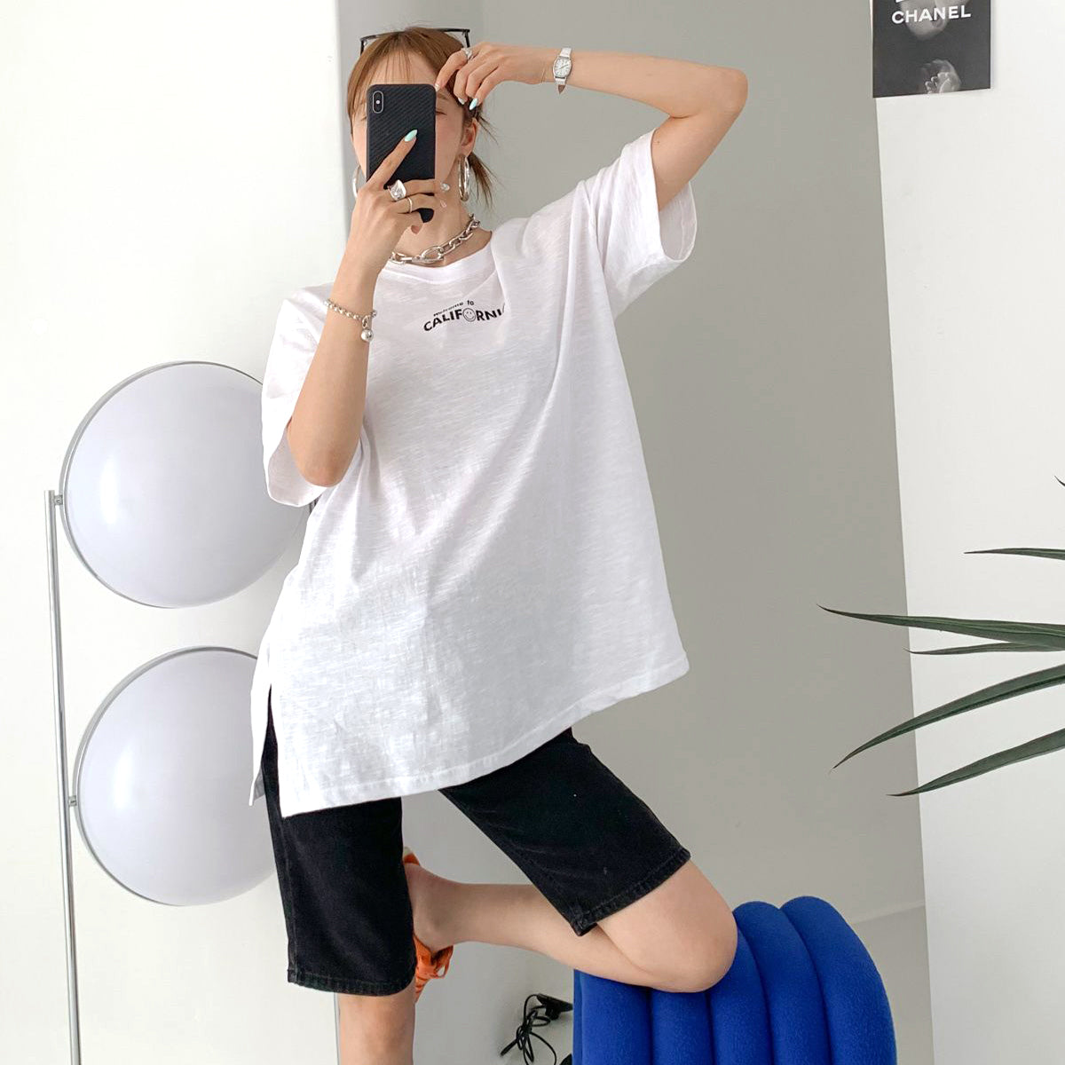 スマイルカリフォルニア ルーズフィットTシャツ