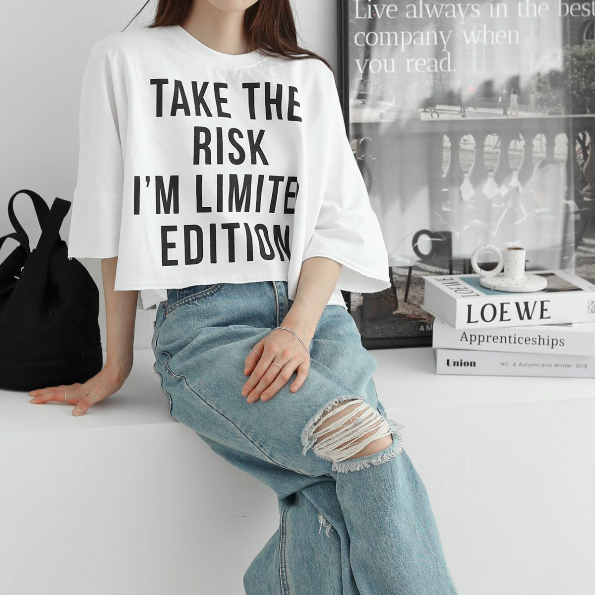 IM LIMITED クロップTシャツ