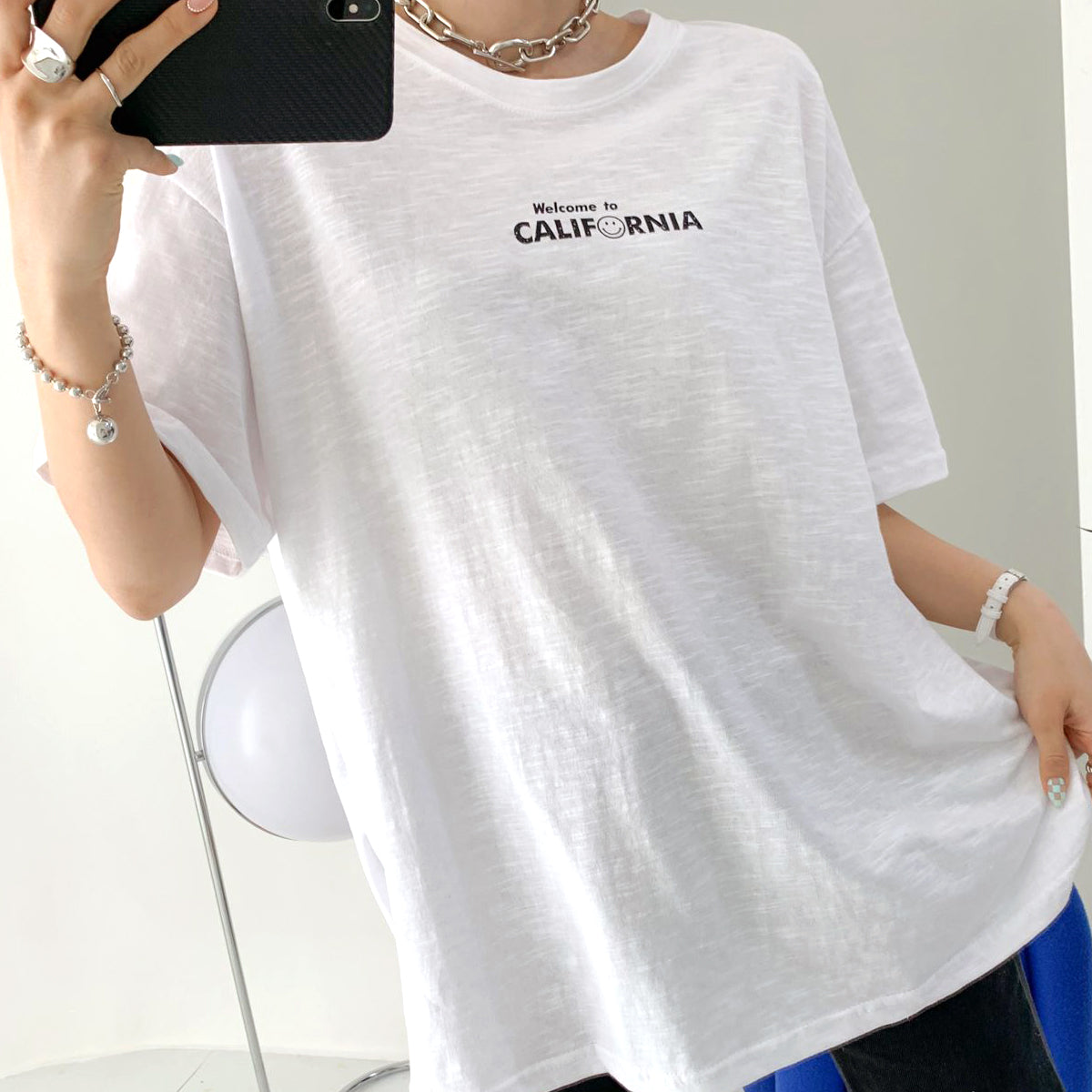 スマイルカリフォルニア ルーズフィットTシャツ