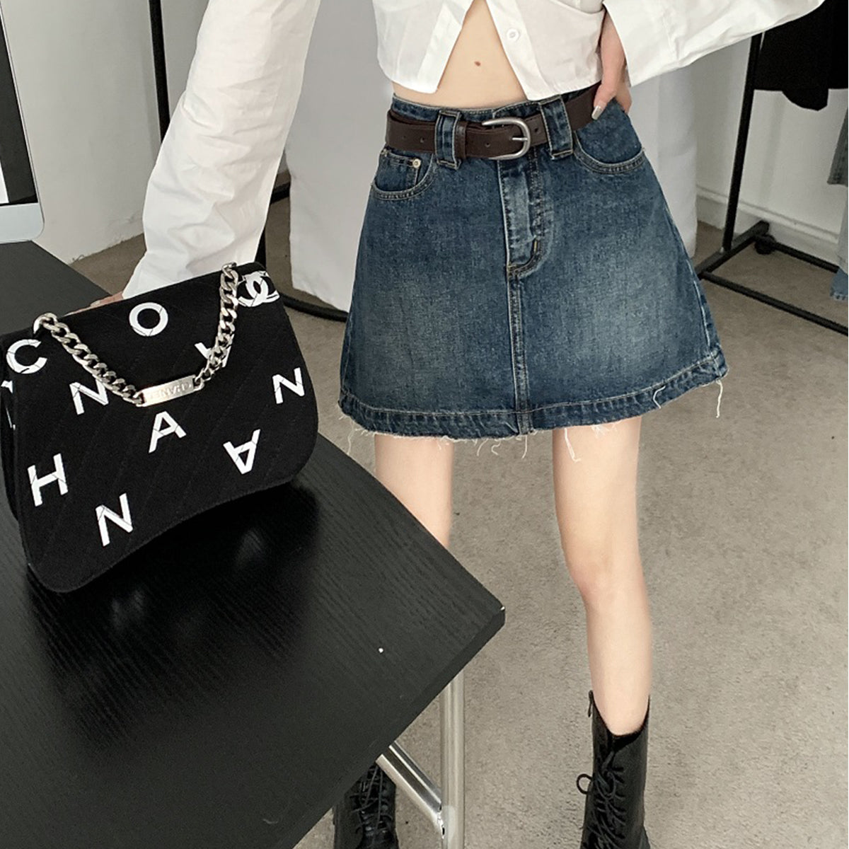 ソフトデニムスカート