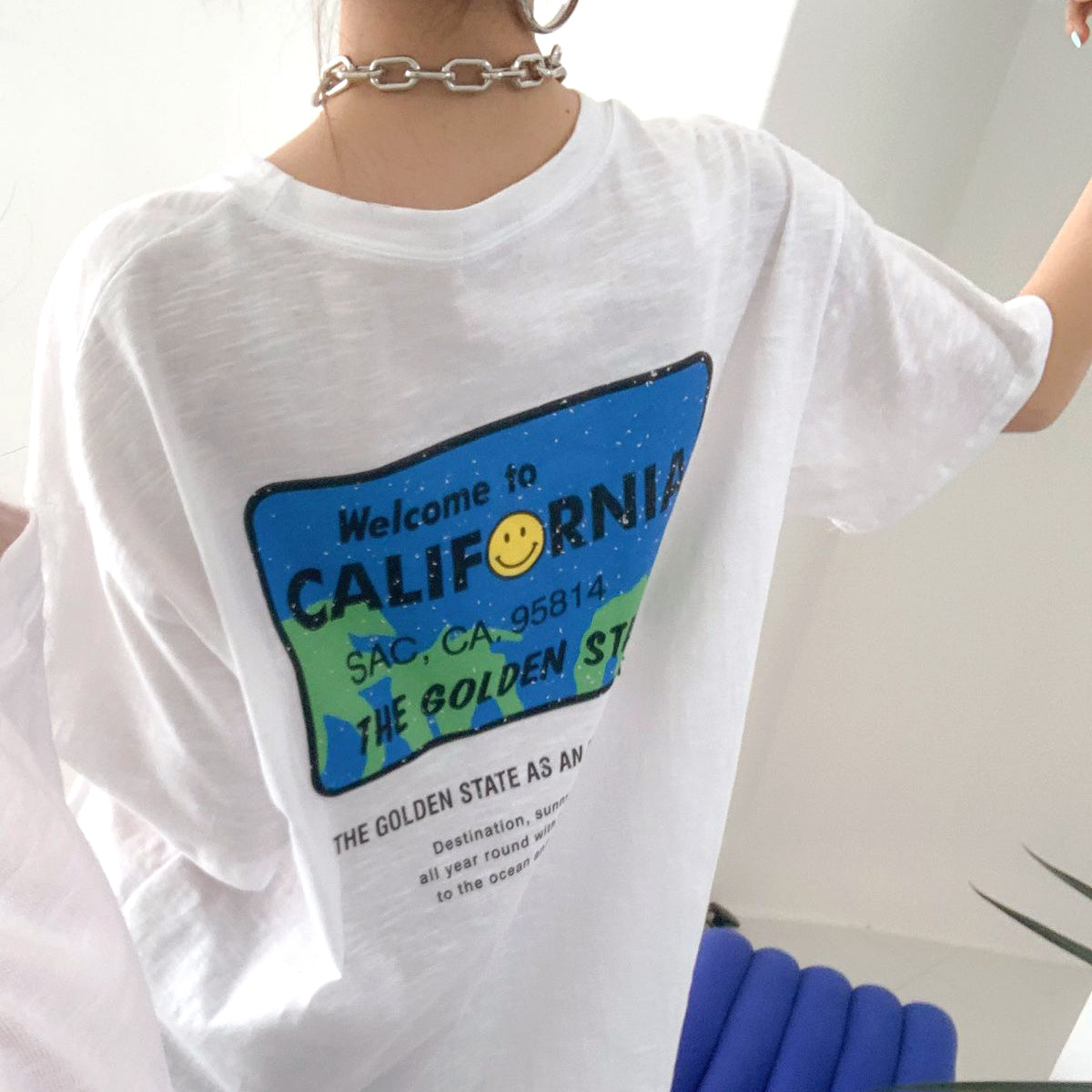 スマイルカリフォルニア ルーズフィットTシャツ