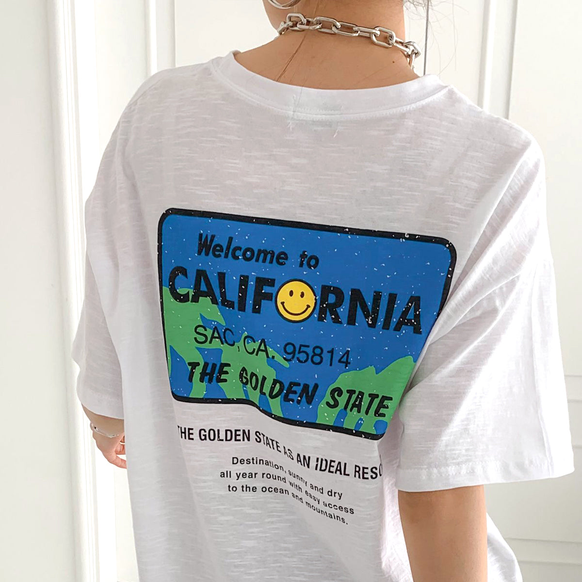 スマイルカリフォルニア ルーズフィットTシャツ