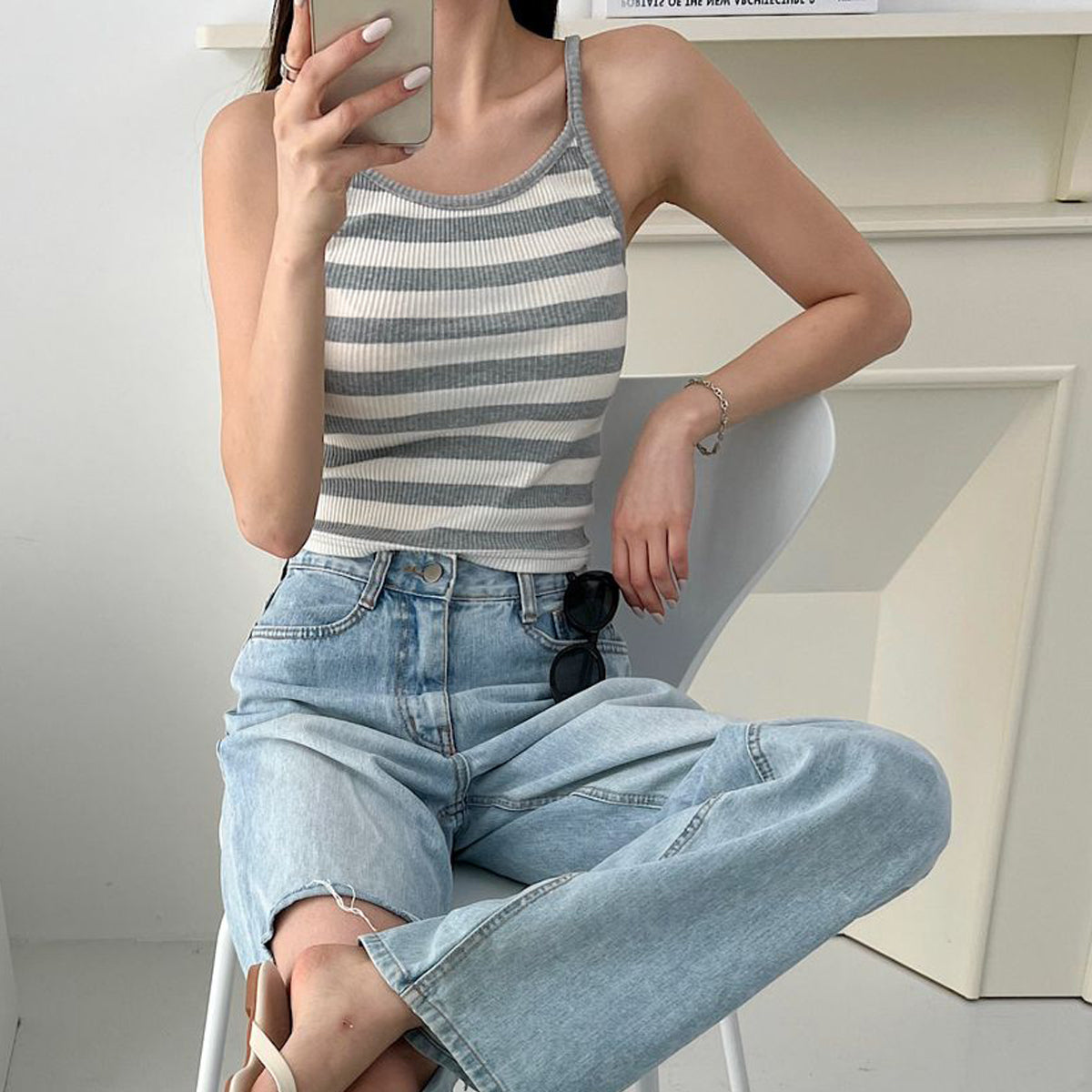 ボーダー キャミソール