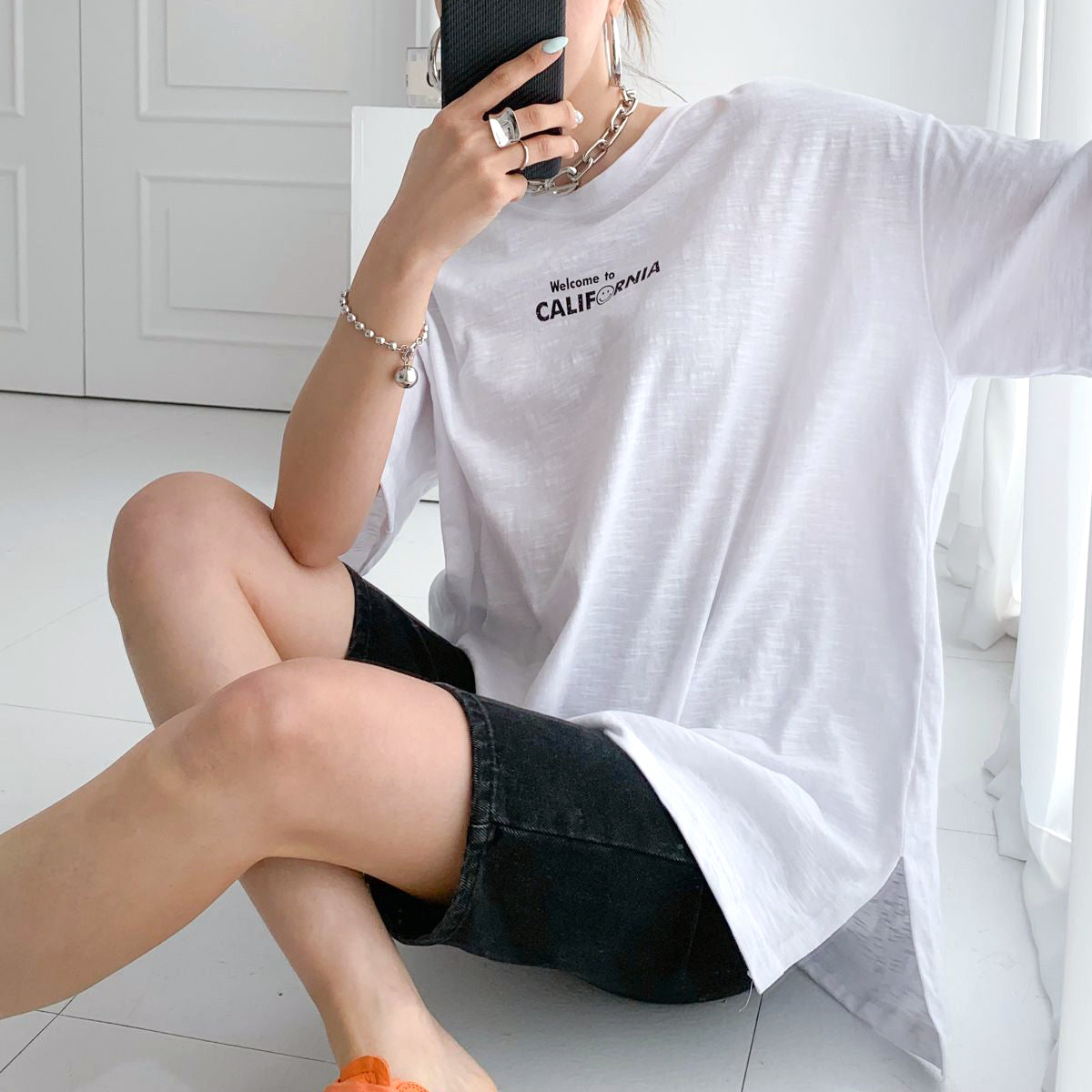 スマイルカリフォルニア ルーズフィットTシャツ