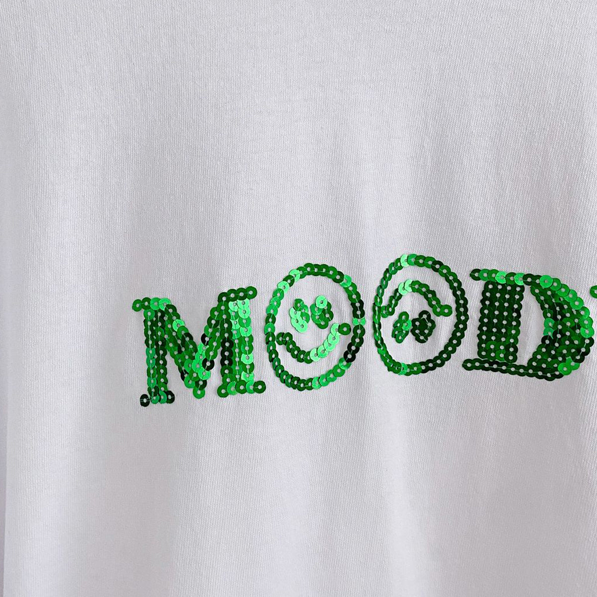 Tシャツ スマイル MOODY スパンコール