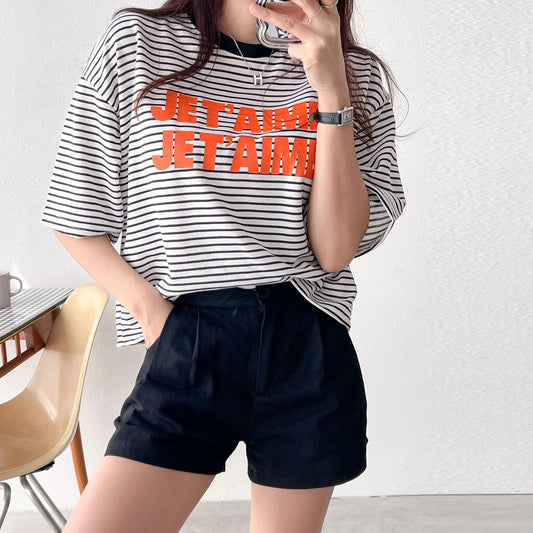 ボーダーTシャツ JE T'AIME