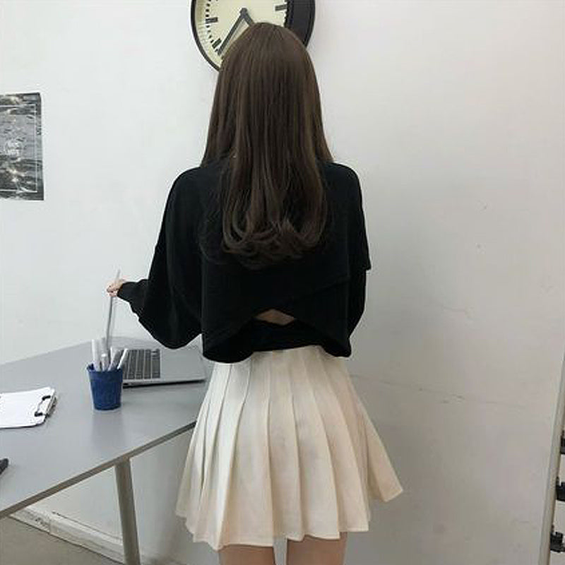 長袖プルオーバー バックシャン バックリボン