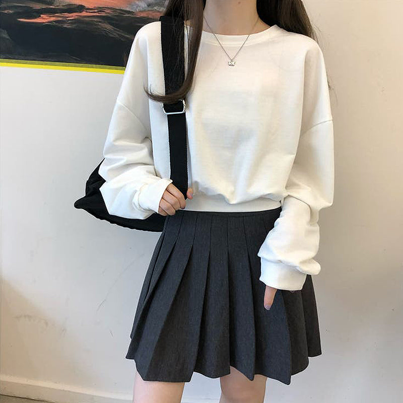 長袖プルオーバー バックシャン バックリボン