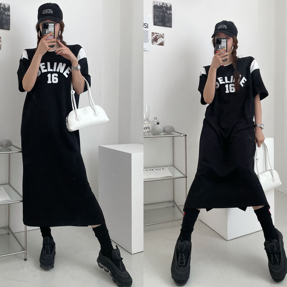 SELINE16 カジュアルロングワンピース