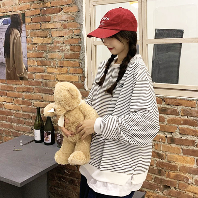 レイヤード風 ボーダートップス(ANGEL)