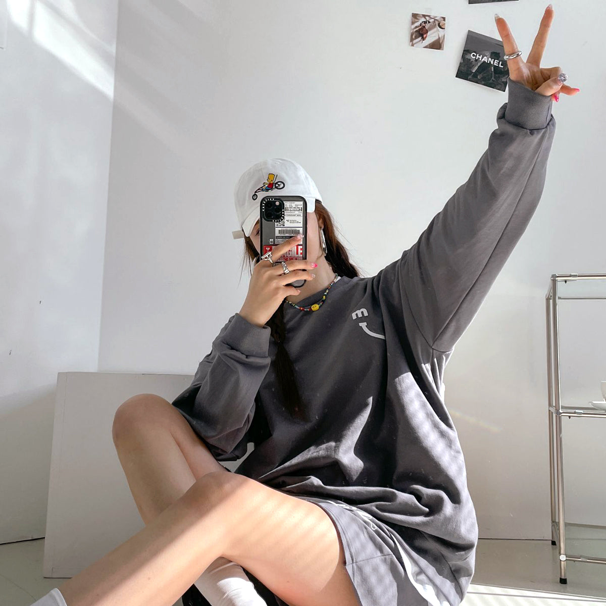 スマイルme スウェット セットアップ グレー