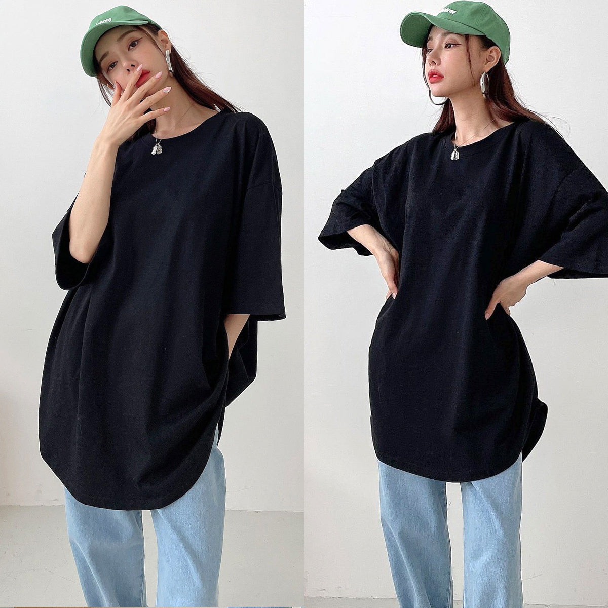 スマイル ビッグシルエット パッチTシャツ
