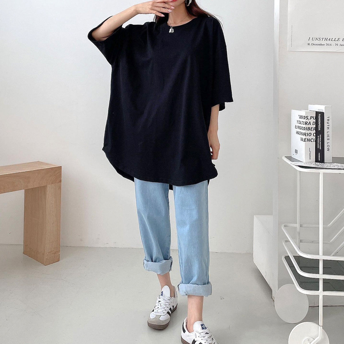 スマイル ビッグシルエット パッチTシャツ