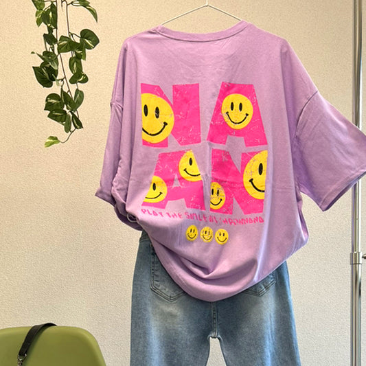 Tシャツ スマイルNAAN ライトパープル