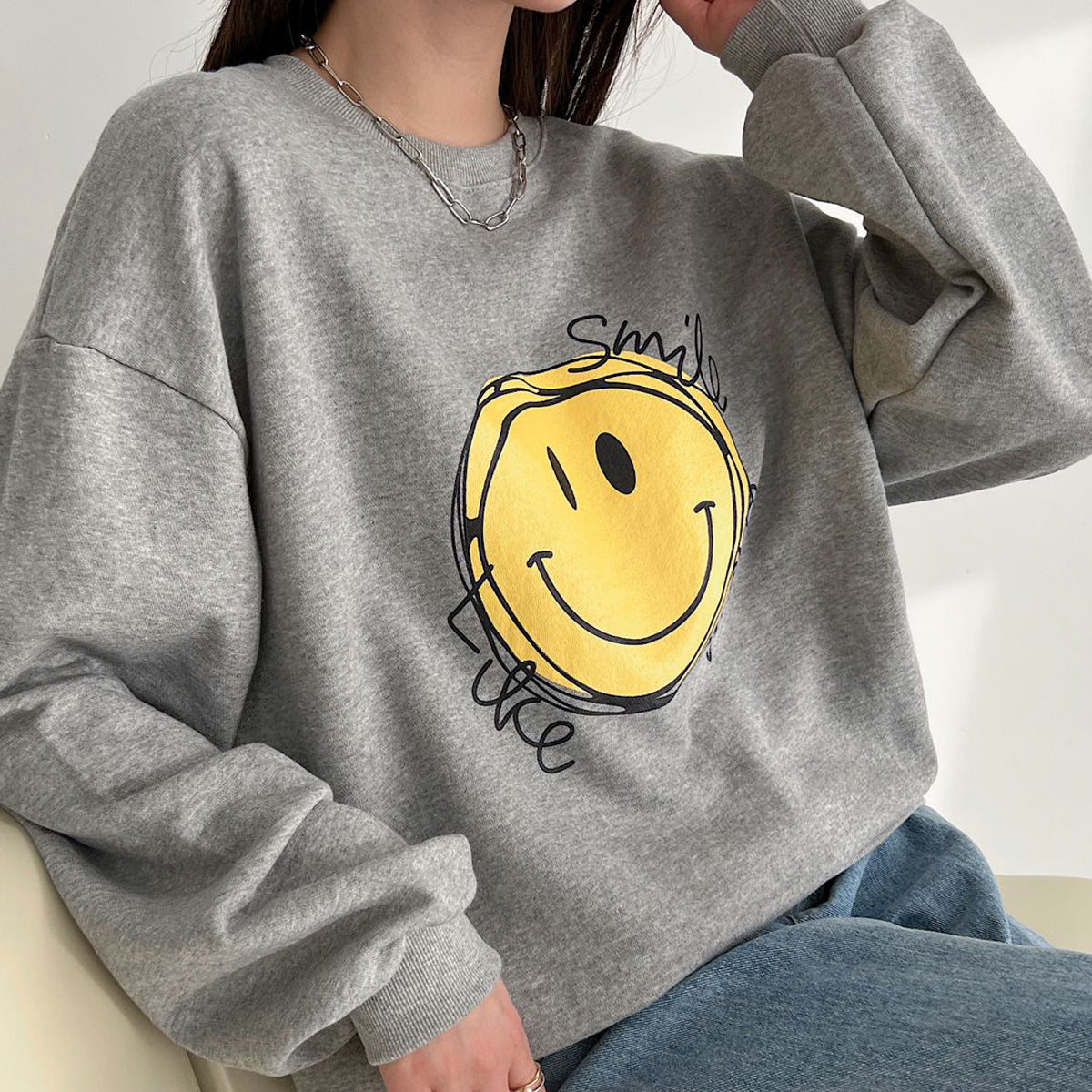 ☆新品タグ付き smiley face トレーナーM - スウェット